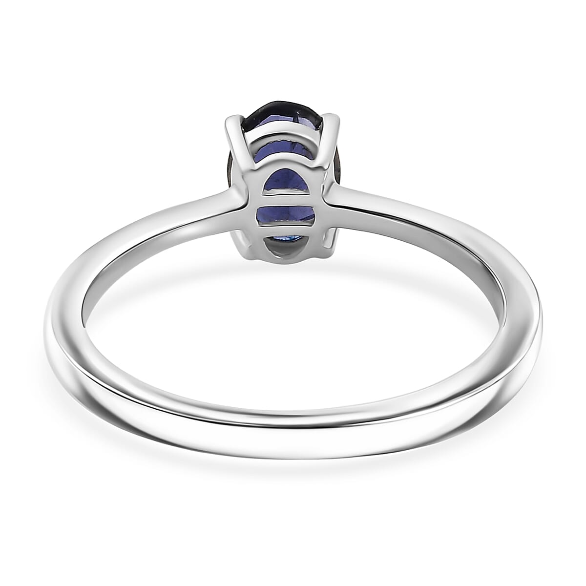 D'Joy Premium Catalina Iolite 0.60 ctw Solitaire Ring in Platinum Over Sterling Silver (Size 10.0) image number 4