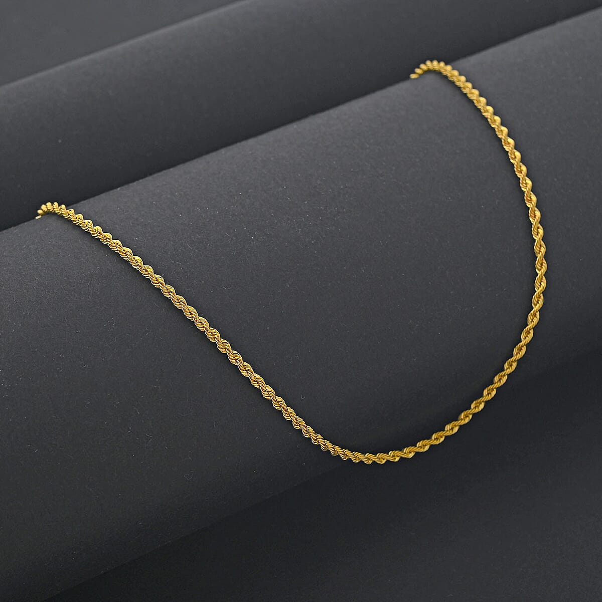 1.5mm Rope Chain Necklace in 14K Yellow Gold 2.30 Grams 20 Inches image number 1