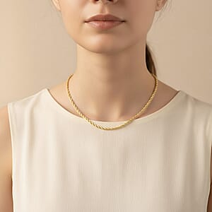 1.5mm Rope Chain Necklace in 14K Yellow Gold 2.30 Grams 20 Inches