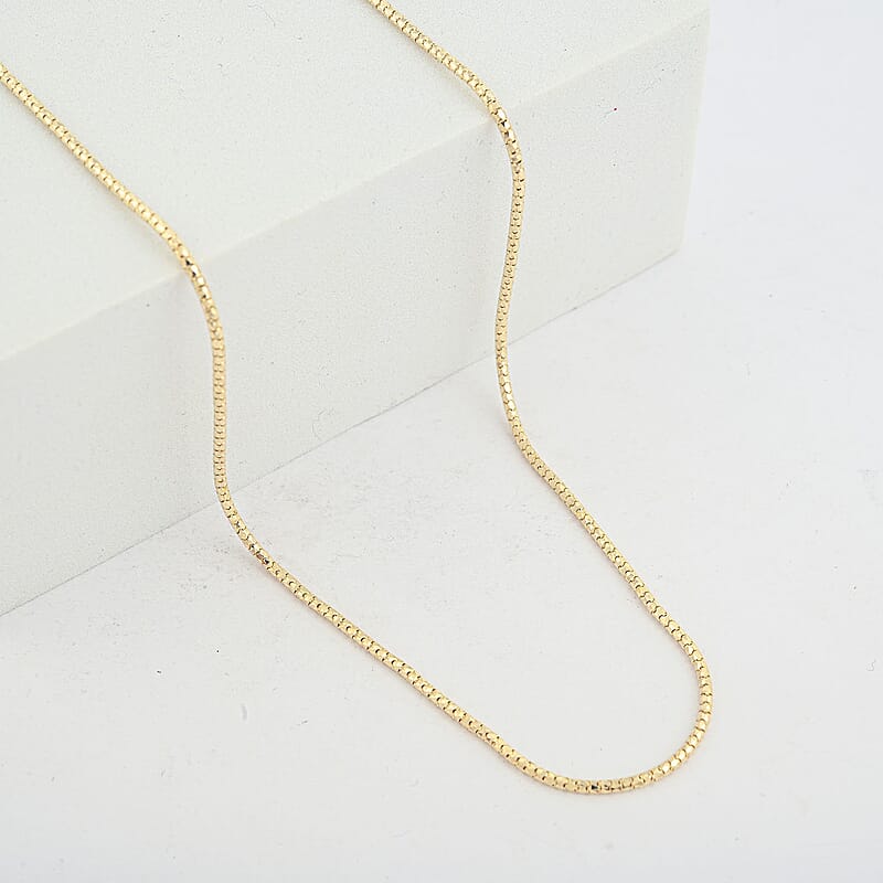 1.5mm Fancy Luca Chain Necklace in 10K Yellow Gold 3.70 Grams 20 Inches 