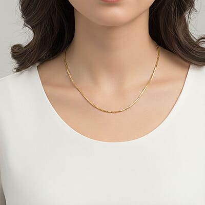 1.5mm Fancy Luca Chain Necklace in 10K Yellow Gold 3.70 Grams 20 Inches 