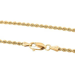 1.5mm Rope Chain Necklace in 14K Yellow Gold 2.40 Grams 22 Inches 