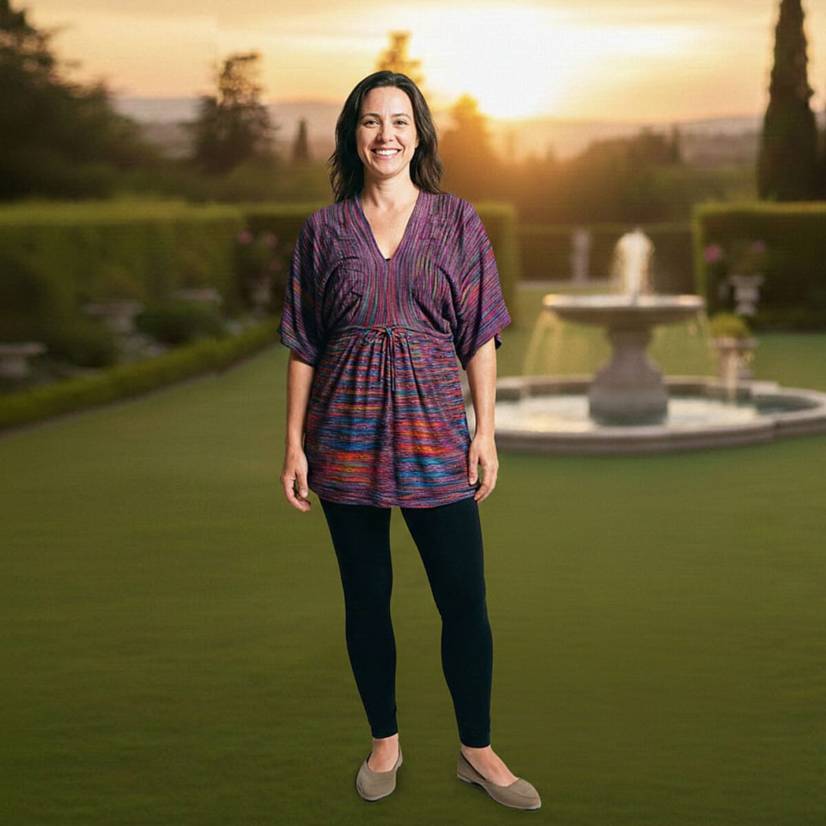 Vertigo Magenta Space Dye Dolman Top -Large image number 1