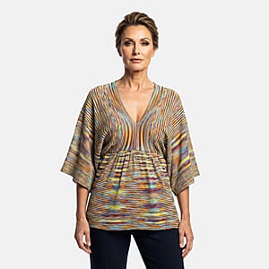 Vertigo Beige Lemongrass Space Dye Dolman Top -Medium