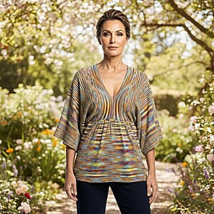 Vertigo Beige Lemongrass Space Dye Dolman Top -Medium