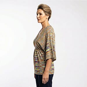 Vertigo Beige Lemongrass Space Dye Dolman Top -Small