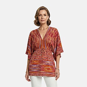 Vertigo Red Space Dye Dolman Top -XL