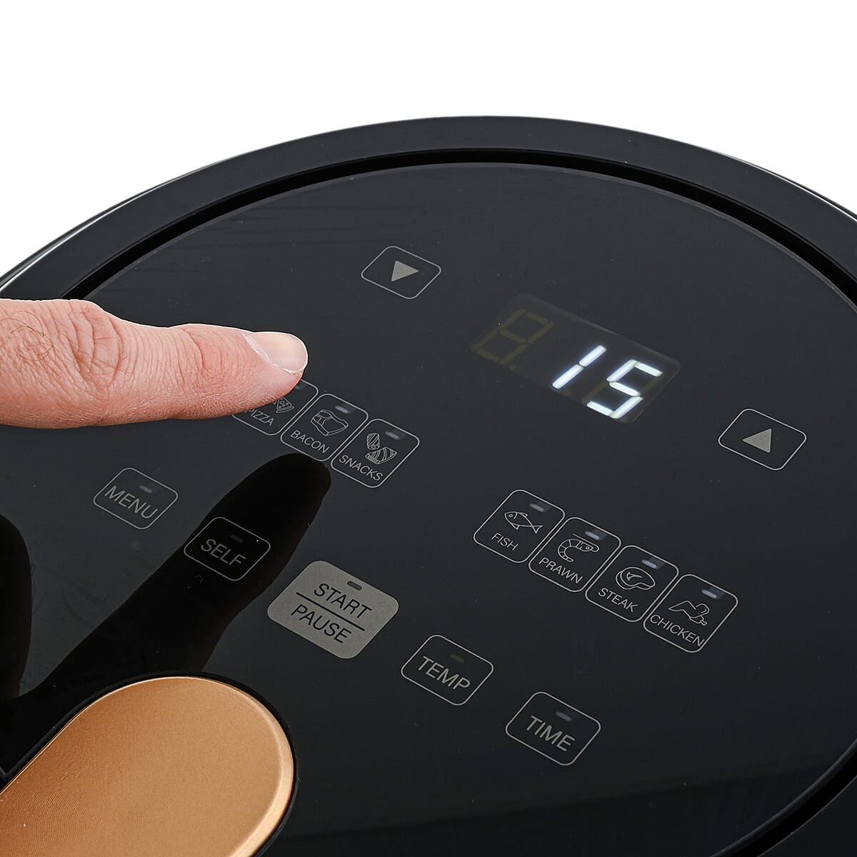 Closeout Digital Air Fryer with 8 Presets, Oilless Cooker with Nonstick Coated Basket -3.6 Quart - Black image number 5