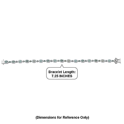 D'Joy Narsipatnam Alexandrite and Moissanite 7.20 ctw Imperial Eclipse Bracelet in Rhodium Over Sterling Silver (7.25 In)