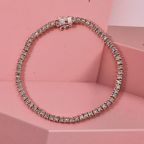 Champagne/Champagne Diamond/Sterling Silver / 6.5 Inches - Product card gallery slide 2 (10178792554809)