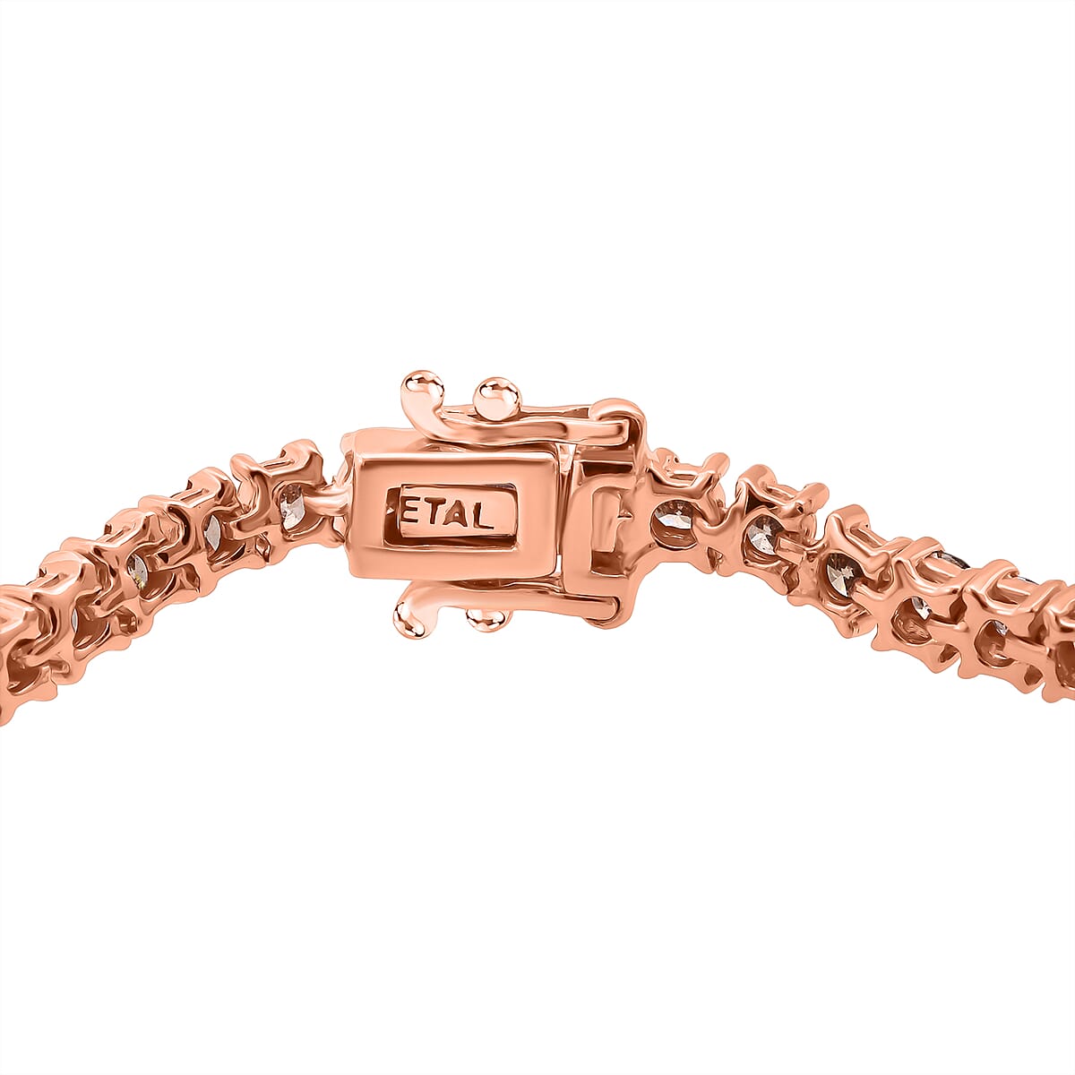 D'Joy Natural Champagne Diamond 5.00 ctw Tennis Bracelet in 18K Vermeil Rose Gold Over Sterling Silver (6.50 In) image number 3