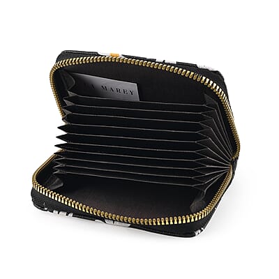 La Marey Black Daisy Print 3pcs Crossbody Gifts Set -Crossbody Bag, RFID Wallet and RFID Card Holder