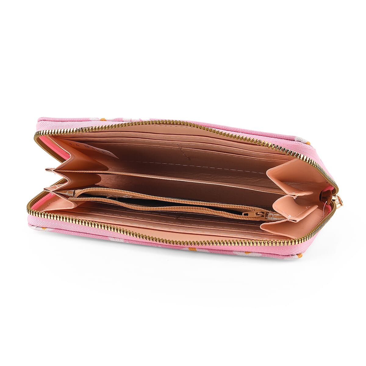 La Marey Pink Daisy Print 3pcs Wallet Gifts Set - Crossbody Bag, Wallet and Card Holder image number 4