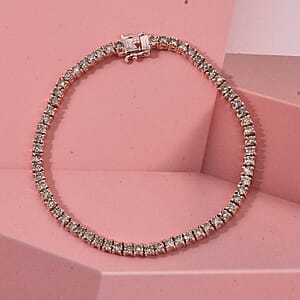 D'Joy Natural Champagne Diamond 5.00 ctw Tennis Bracelet in 18K Vermeil Rose Gold Over Sterling Silver (7.25 In)