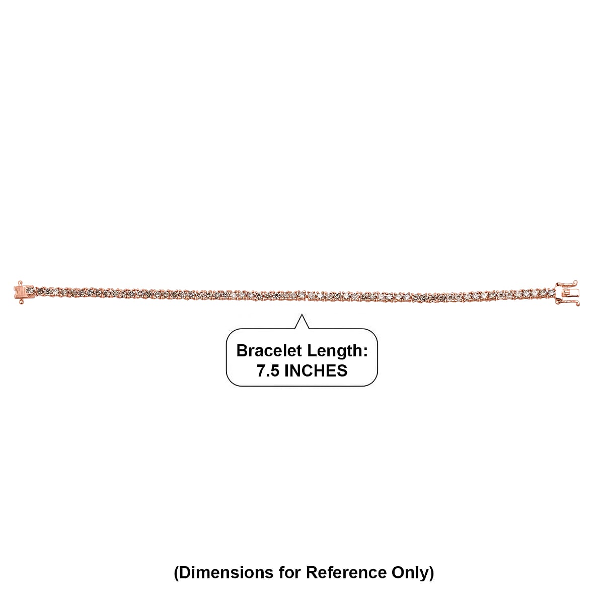 D'Joy Natural Champagne Diamond 5.00 ctw Tennis Bracelet in 18K Vermeil Rose Gold Over Sterling Silver (7.25 In) image number 4