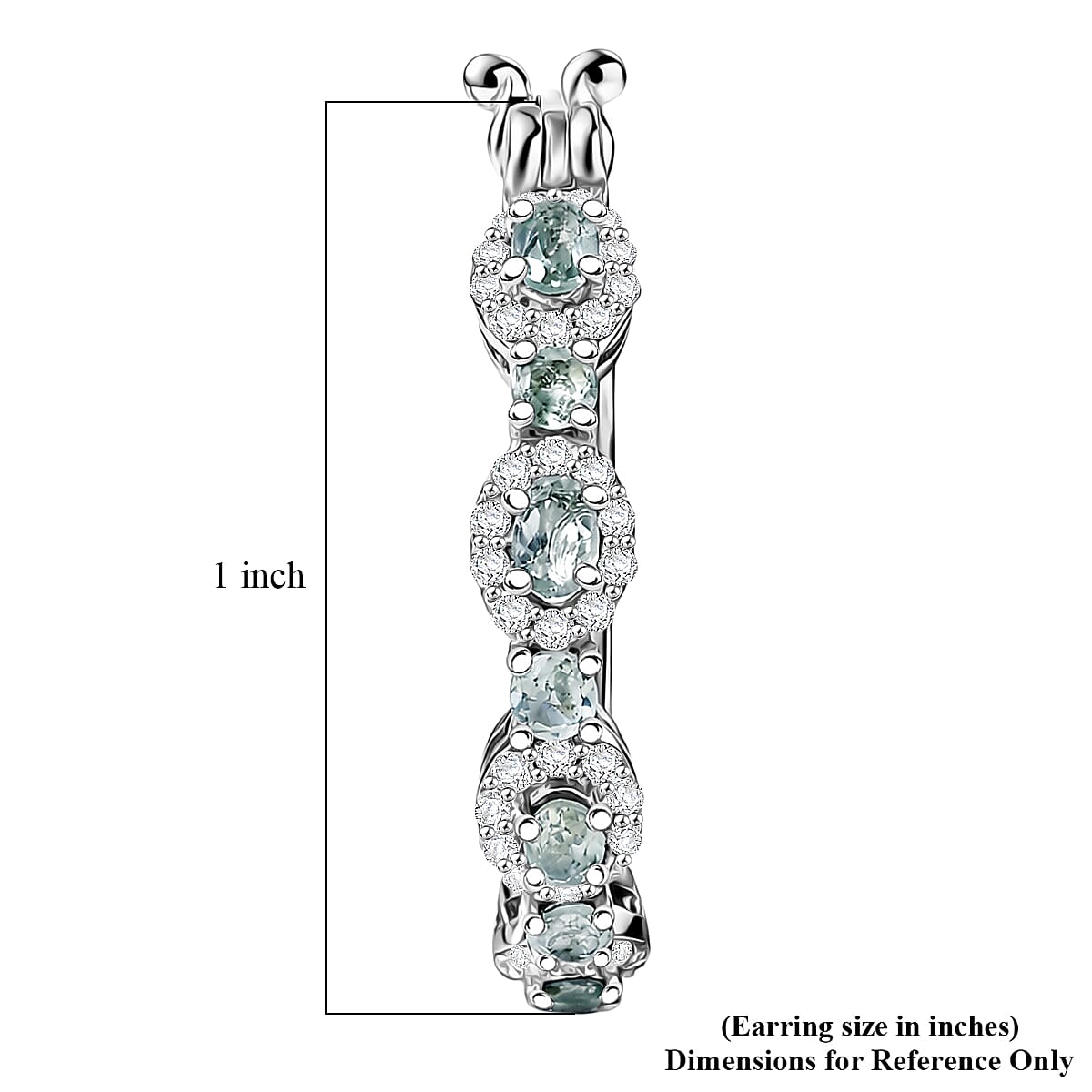 D'Joy Narsipatnam Alexandrite and Moissanite 1.30 ctw Imperial Eclipse Earrings in Rhodium Over Sterling Silver image number 5