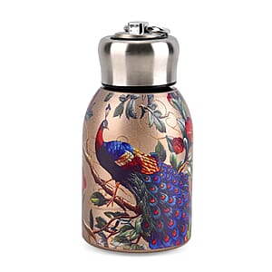 Livmore Peacock Pattern 260ml Double Wall Stainless Steel Water Bottle