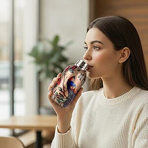 Livmore Peacock Pattern 260ml Double Wall Stainless Steel Water Bottle