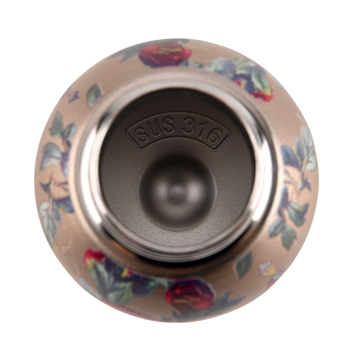 Livmore Peacock Pattern 260ml Double Wall Stainless Steel Water Bottle image number 6