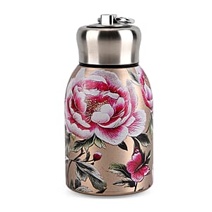 Livmore Flower Pattern 260ml Double Wall Stainless Steel Water Bottle