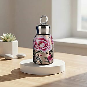 Livmore Flower Pattern 260ml Double Wall Stainless Steel Water Bottle