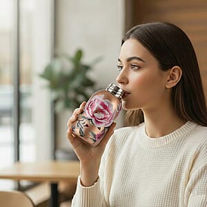 Livmore Flower Pattern 260ml Double Wall Stainless Steel Water Bottle