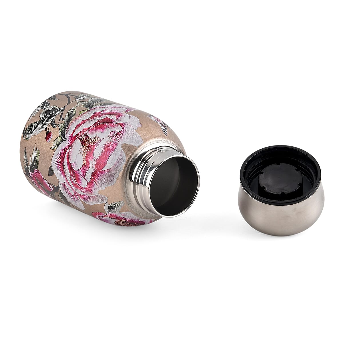 Livmore Flower Pattern 260ml Double Wall Stainless Steel Water Bottle image number 5