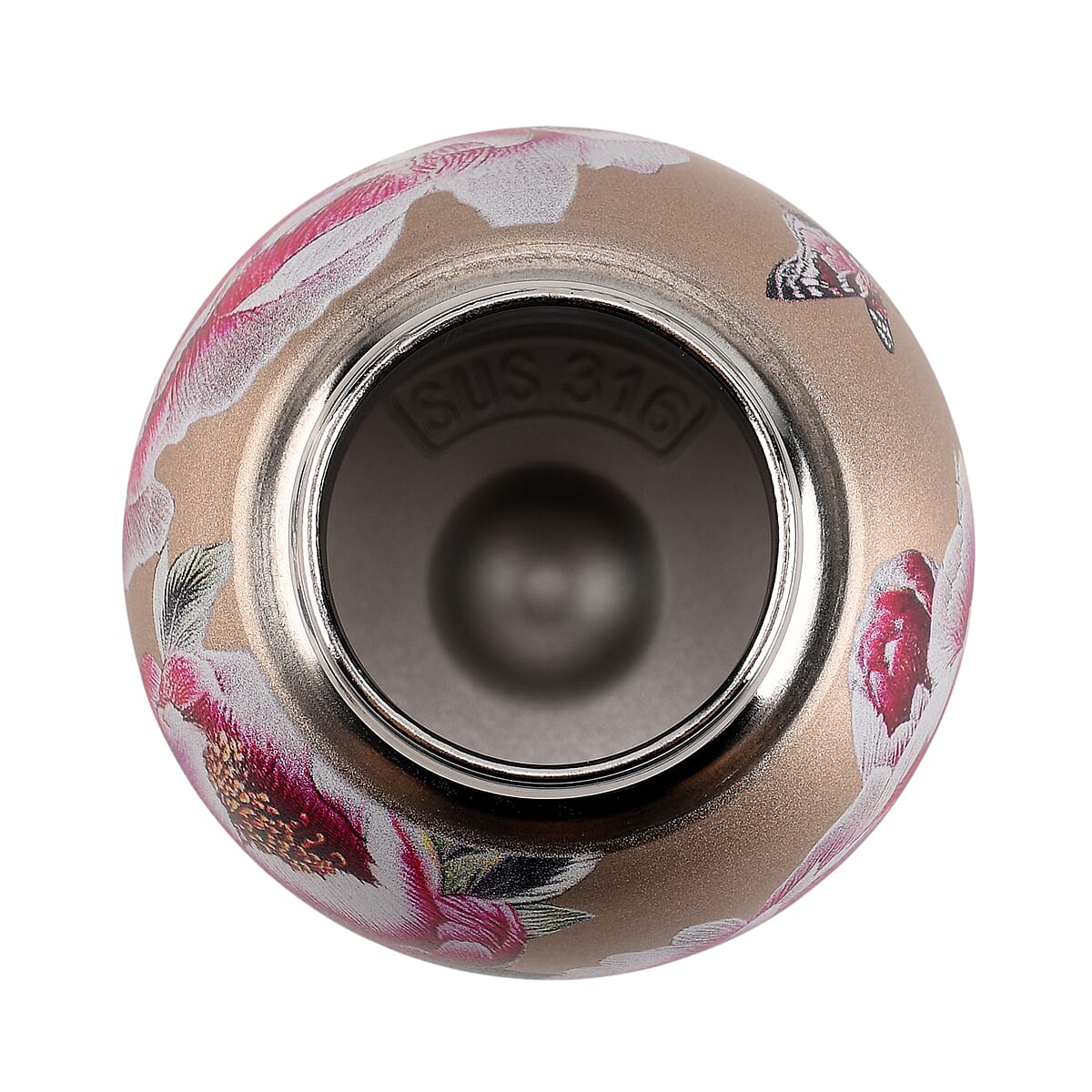 Livmore Flower Pattern 260ml Double Wall Stainless Steel Water Bottle image number 6