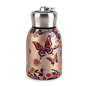Livmore Butterfly Pattern 260ml Double Wall Stainless Steel Water Bottle
