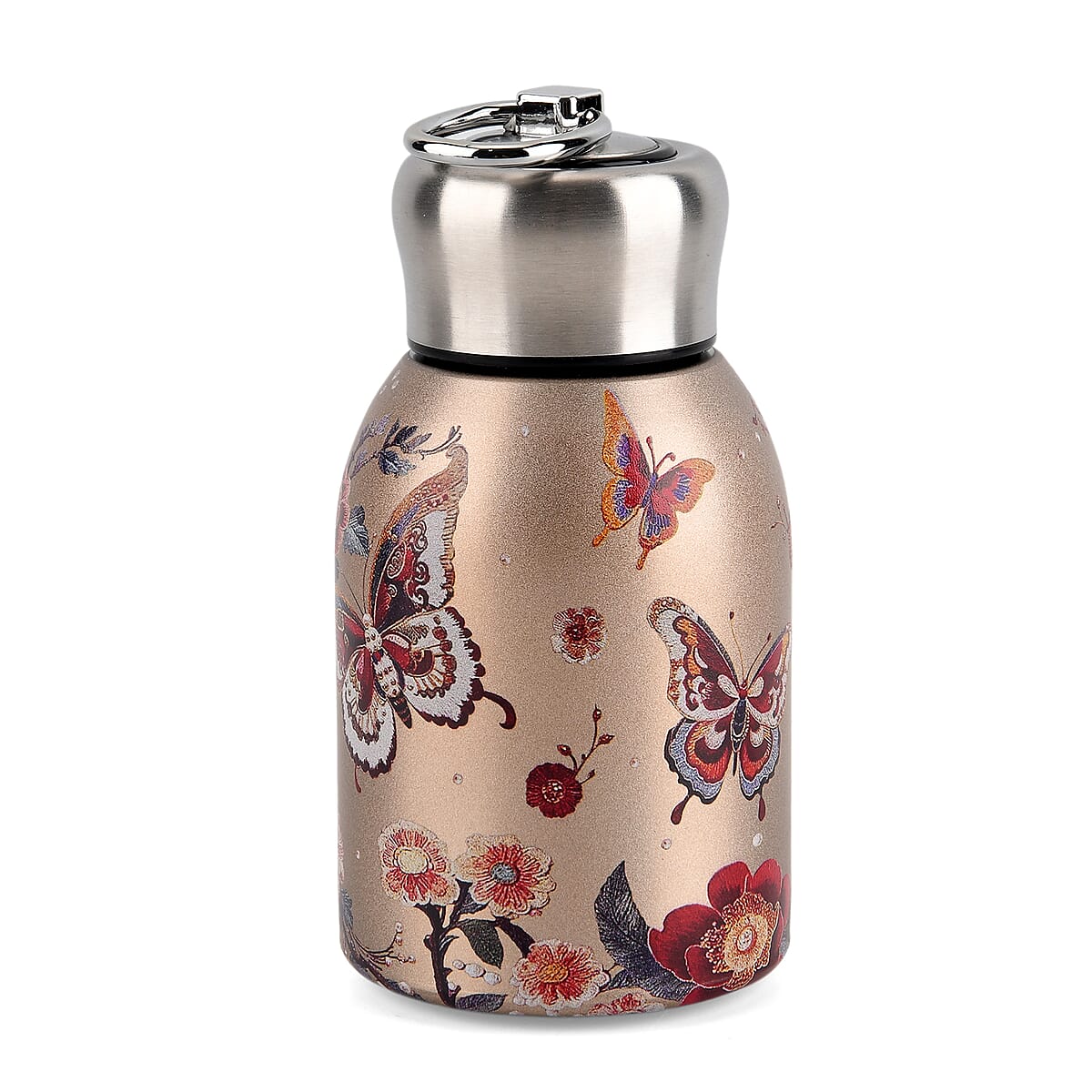 Livmore Butterfly Pattern 260ml Double Wall Stainless Steel Water Bottle image number 4