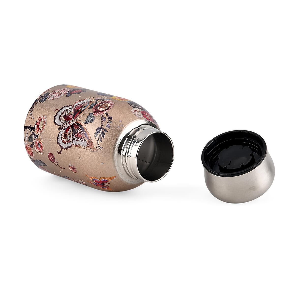 Livmore Butterfly Pattern 260ml Double Wall Stainless Steel Water Bottle image number 5