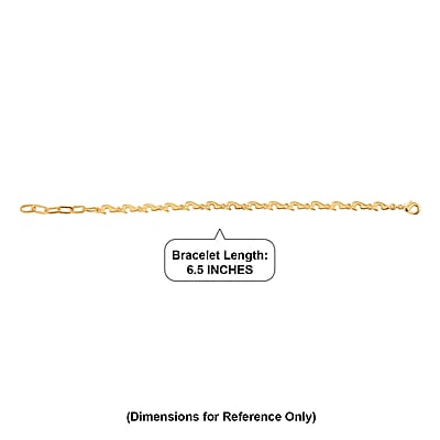 EverTrue Bronzella Collection Bracelet in 18K YG Plated (6.50-7.50In)