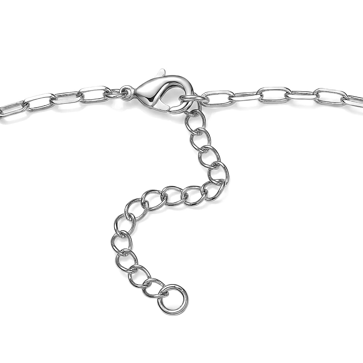 EverTrue Lab Created White Sapphire 15.10 ctw Linear Necklace in Platinum Bond 18-20 Inches image number 3