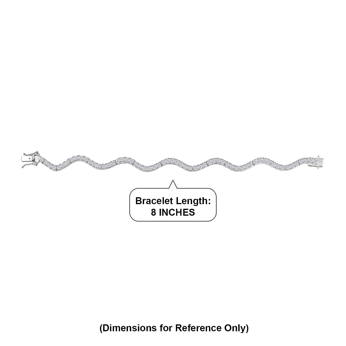 D'Joy Moissanite 6.40 ctw Bracelet in Rhodium Over Sterling Silver (7.25 In) image number 4