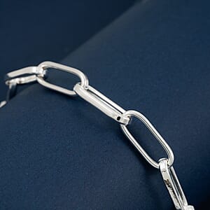 La Bella Italian Sterling Silver Paper Clip Chain Bracelet (7.50 In) (7 g)
