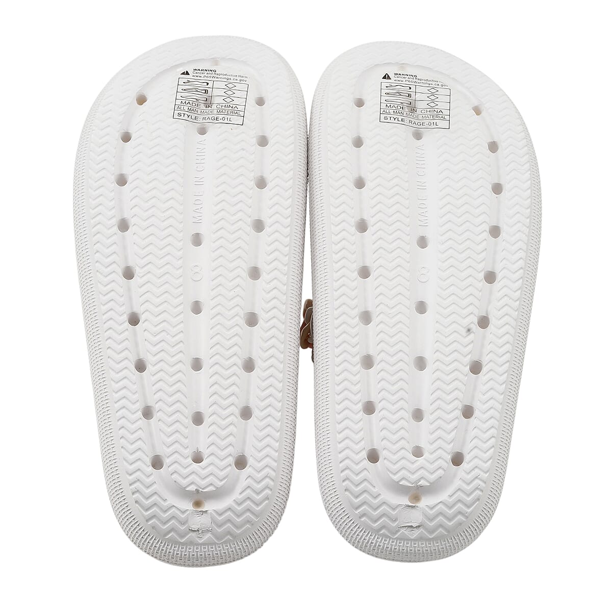 Mudd Ladies White Eva Chain Slides 6 image number 6