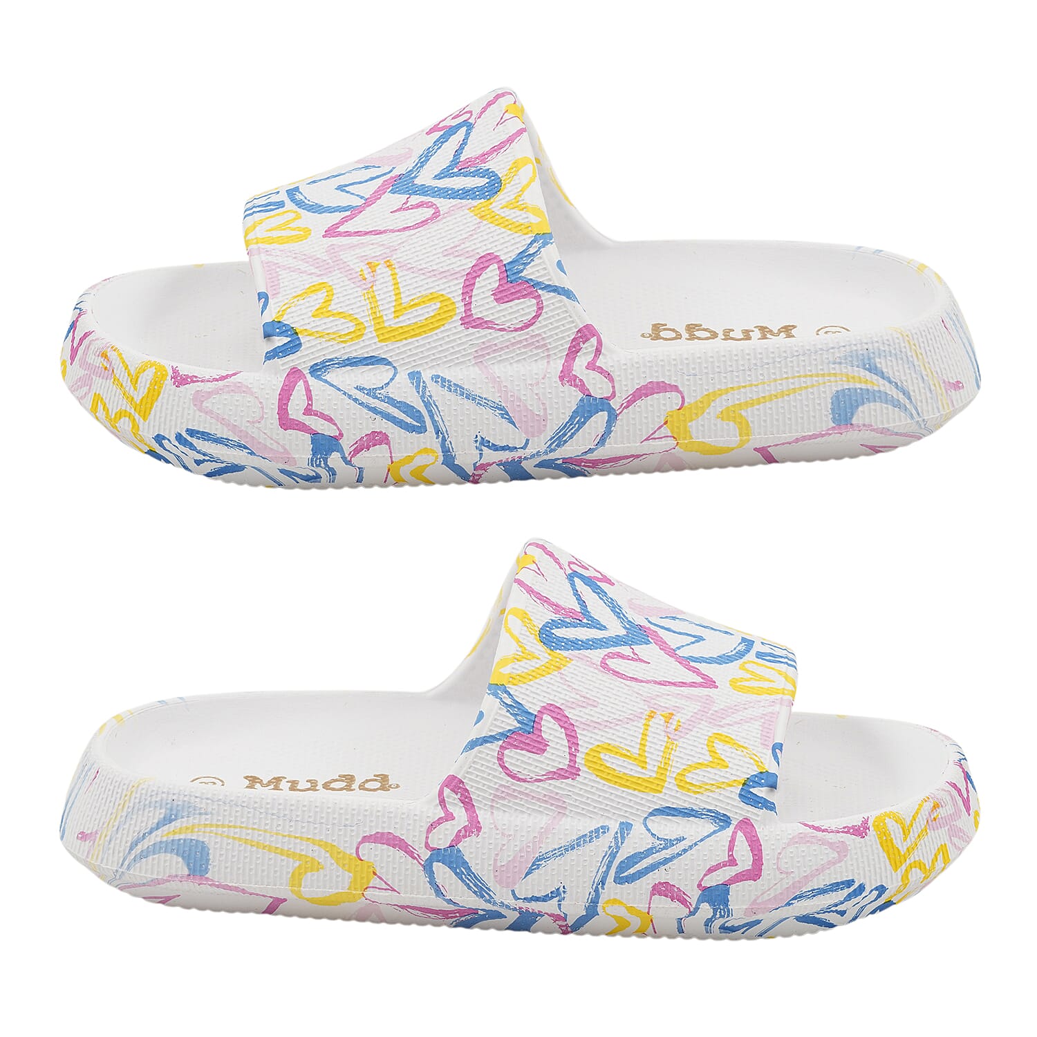 Mudd Ladies Heart Eva Slides 6