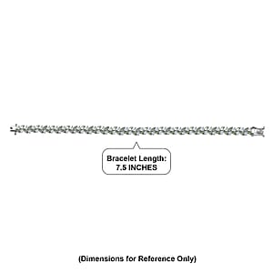 D'Joy Premium Milanoa Green Sapphire and Moissanite 9.35 ctw Emerald Vine Royale Bracelet in Rhodium Over Sterling Silver (6.50 In)