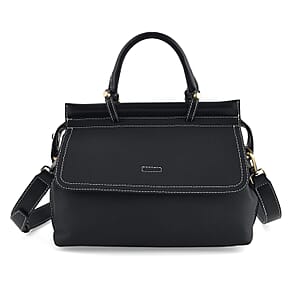 La Marey Green Genuine Leather Crossbody Bag with Leather Long Strap