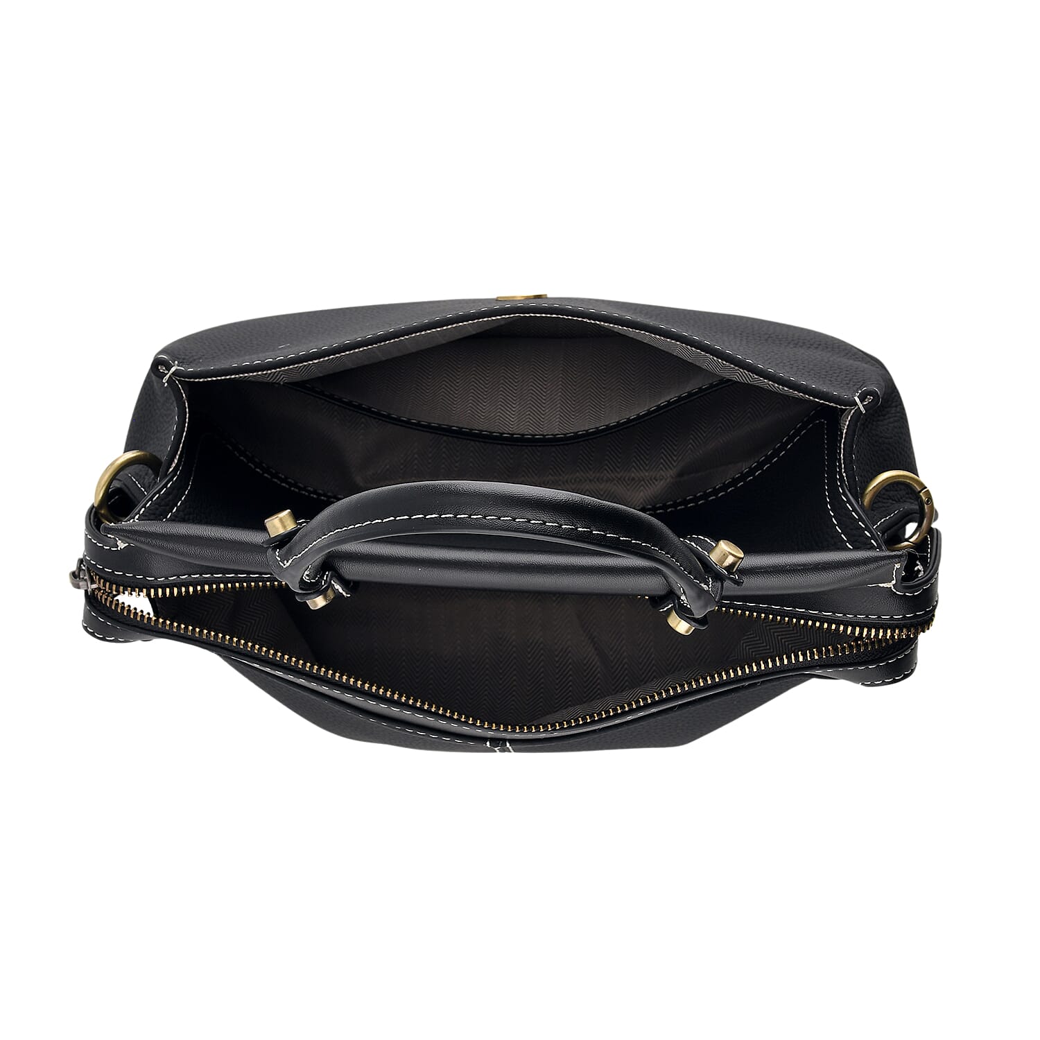 La Marey Green Genuine Leather Crossbody Bag with Leather Long Strap