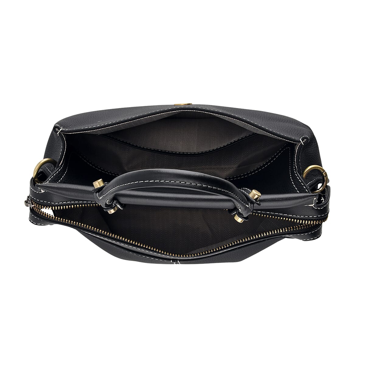 La Marey Green Genuine Leather Crossbody Bag with Leather Long Strap image number 5