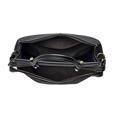 La Marey Green Genuine Leather Crossbody Bag with Leather Long Strap