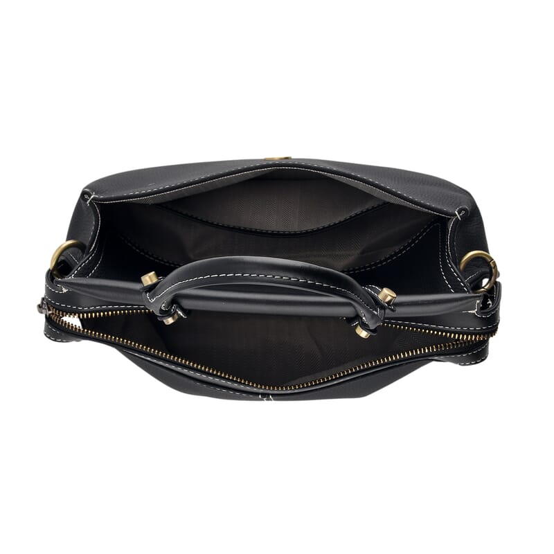 La Marey Green Genuine Leather Crossbody Bag with Leather Long Strap