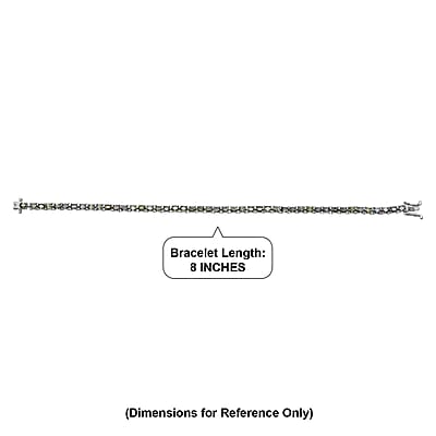 D'Joy Premium Milanoa Green Sapphire 9.65 ctw Green Fire Enchantment Bracelet in Rhodium Over Sterling Silver (6.50 In)