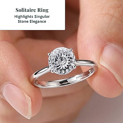 IGI Certified Luxuriant Lab Grown Diamond E-F VS 2.00 ctw Solitaire Ring in 950 Platinum (Size 7.0) 4.70 Grams