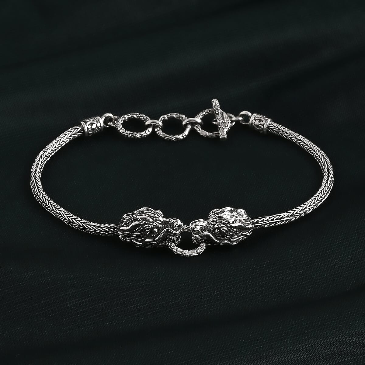 D'Joy Bali Legacy Dragon Bracelet in Sterling Silver (6.50-8.0In) 12.70 Grams image number 1
