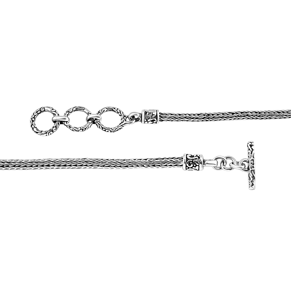 D'Joy Bali Legacy Elephant Bracelet in Sterling Silver (6.50-8.0In) 11.50 Grams image number 4