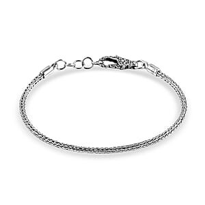D'Joy Bali Legacy Tulang Naga Bracelet in Sterling Silver (7.25 In) 7.35 Grams