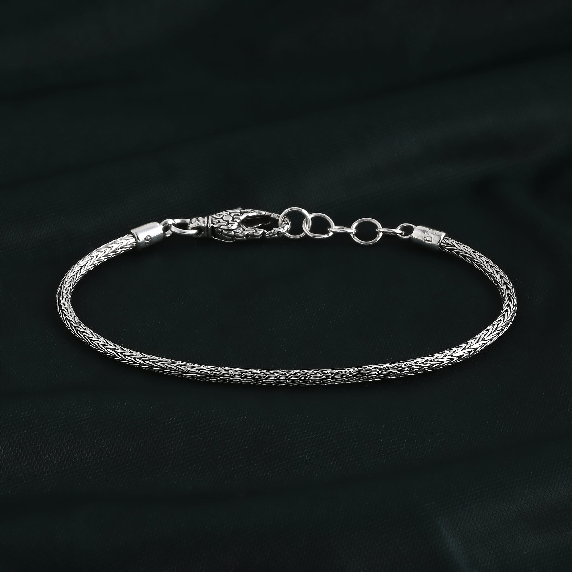 D'Joy Bali Legacy Tulang Naga Bracelet in Sterling Silver (7.25 In) 7.35 Grams
