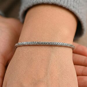 D'Joy Bali Legacy Tulang Naga Bracelet in Sterling Silver (7.25 In) 7.35 Grams